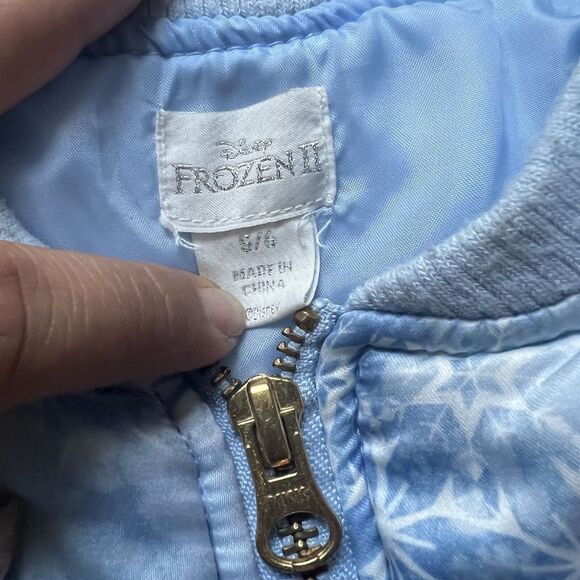 Disney Frozen Outfit Set Blue Coat Jacket + Tutu Skirt Silver Glitter 5-6T - Picture 5 of 13